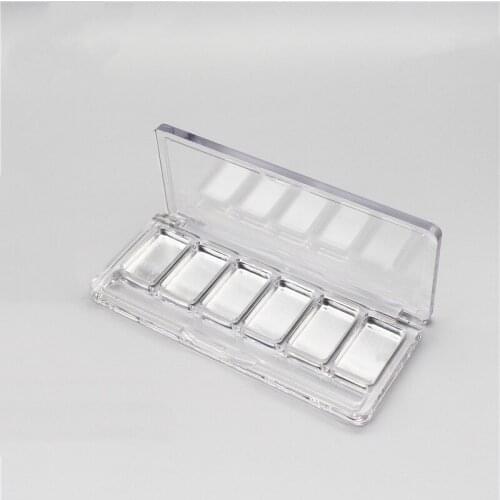 2021 Empty Transparent clear rectangle Concealer box 9-color eyeshadow case 30pcs