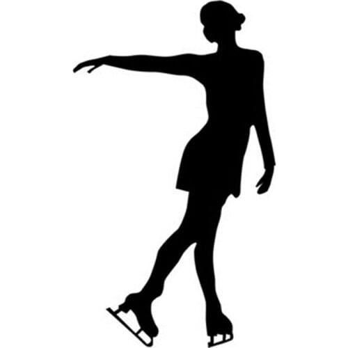 9.8*17CM Winter Sports Modern Figure Skating Dance Stickers Decals Car Cover Scratches Decorative Accessories C4-0161