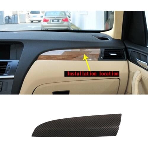 For BMW X3 X4 F25 F26 Car Center Console Decoration Panel ABS Carbon Fiber Car Decoration Accessories (left Titanium)