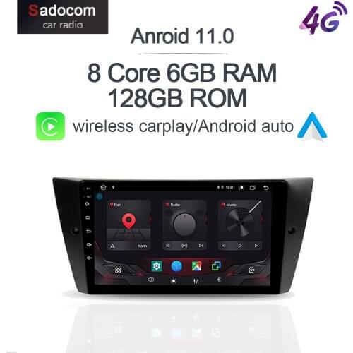 Carplay 9" Android 10.0 Car DVD Player GPS Navigation 4G LTE Multimedia Stereo Radio For BMW E90 E91 E92 E93 3 Series 2006-2012