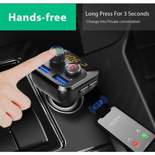 Car MP3 Player 5.0 Bluetooth FM Transmitter USB Car Charger U Disk Lossless Music Stereo EQ Sound Effect Bluetooth Car Kit