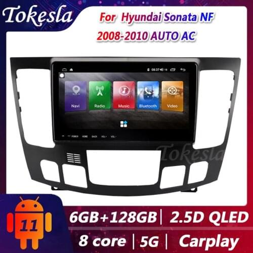 Tokesla Car Radio For Hyundai Sonata NF AUTO AC Android video Central Multimedi Dvd Player GPS Navigation screen MP5 2008-2010