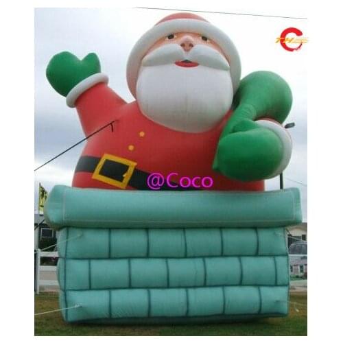Free air ship to door,customized inflatable christmas decorations old man, inflatable santa claus model for advertising