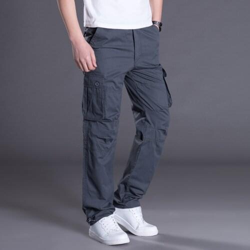 Trousers Mens Tactical Pants New Spring Cargo Pants Casual Pant Multi Pocket Military Men Outdoors Cotton Trousers M-3XL