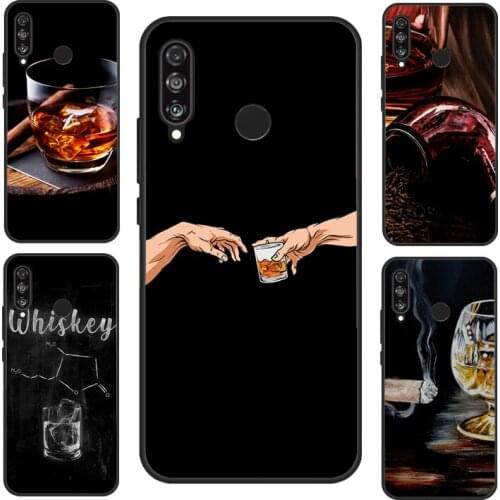 Cigar and Whiskey Case For Huawei P30 P20 P40 Pro Mate 10 20 Lite Nova 5T P Smart Z 2019 Honor 9X 8X 8A 10i