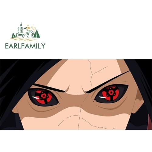 EARLFAMILY 13cm x 6cm for Ninja Madara Sharingan Vinyl Car Stickers Laptop Motorcycle Window Trunk Scratch-proof Vehicle Decal