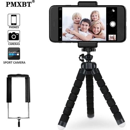 Mini Flexible Sponge Octopus Tripod For iPhone Samsung Xiaomi Huawei Mobile Phone Smartphone Tripod For Gopro 9 8 7 Camera Stand