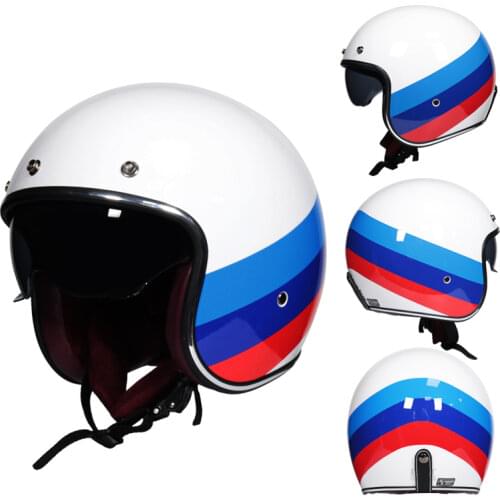 Retro motorcycle helmet 3/4 open half helmet unisex capacete vintage ABS material