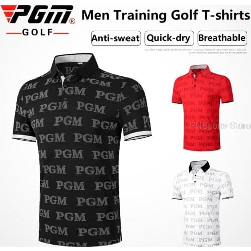 2021 Mens Printed Tops Polo Short Sleeve T-Shirt Summer Sports Golf Tennis Shirts Man Breathable Anti-Sweat Quick Dry Golf Wear