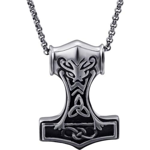 Fashion new punk rock quake hammer mens titanium steel pendant
