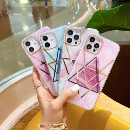 New 2021 Luxury Phone Case for iPhone 11 12 Pro Max XS XR X SE 2020 7 8 Plus Plating Glossy Shockproof Ultra thin Back Cover