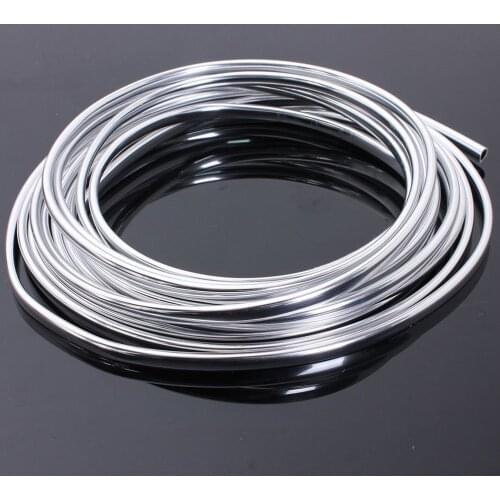New 6M Chrome Moulding Trim Strip Car Door Edge Scratch Guard Protector Cover Strip Roll