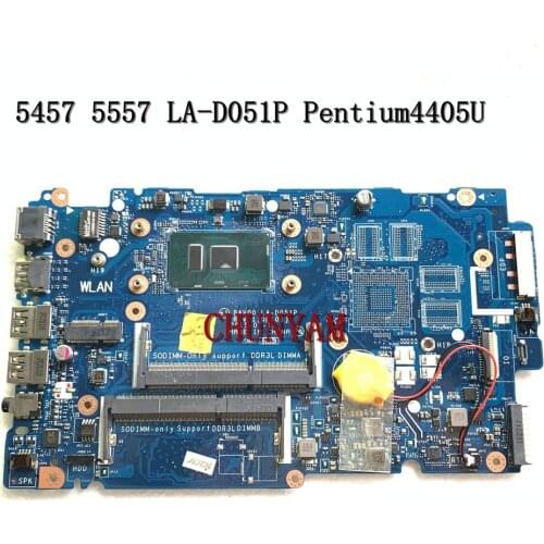 NEW LA-D051P Pentium 4405U Processor FOR Dell Inspiron 5457 5557 Laptop Motherboard CN-032D60 32D60 Mainboard 100%tested