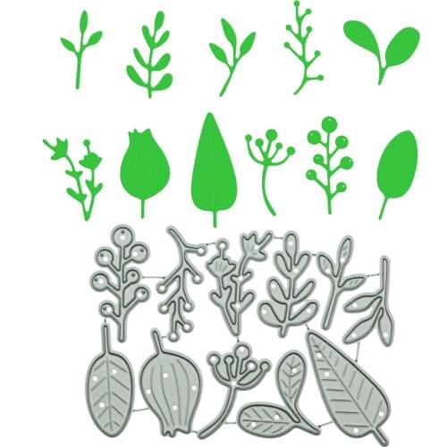 Cutting Dies For Scrapbooking Small Size Leaf Bud Set Metal Cutter For Invitation Card Diary Book DIY Decorating Paper