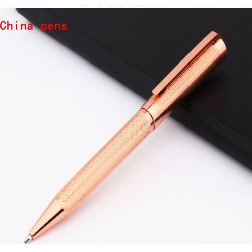 High quality 717 Metal Rose gold Business office Medium Nib Ballpoint Pen New school students Stationery supplies