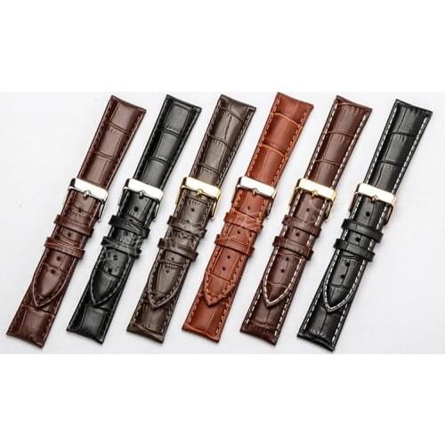 Hight Quality 20mm Leather Watch Band 22mm Men Women Leather Crocodile Band Watch Strap 20m 22mm Band for Samsung S2 S3