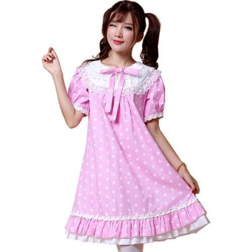 Shanghai Story Women Alice Lolita Angel Pink Cotton Princess Female Dress Lace Sweet Lolita Party Dress for Women