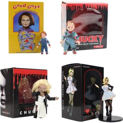 10-21cm 4styles Chucky Tiffany Horror Bishoujo Statue Bride of Chucky PVC Action Figure Model Toy for adult not for kids
