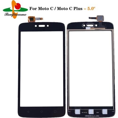 10Pcs\lot For Motorola Moto C XT1750 XT1755 Touch Screen Digitizer Panel For Moto C Plus XT1721 XT1723 LCD Front Glass Sensor