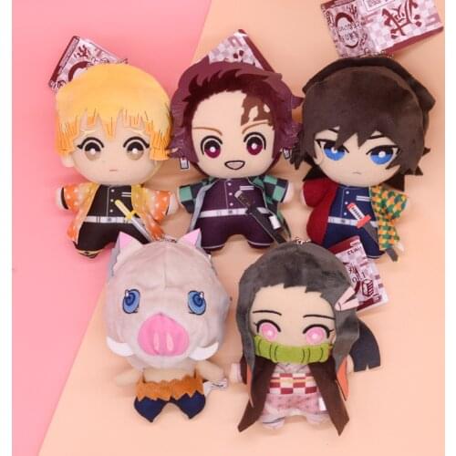 15cm Cartoon Demon Slayer Blade Plush Doll Cute Pendant Kamado Kyoujurou Muichirou Kanae Giyuu Inosuke Warme Mini Toy
