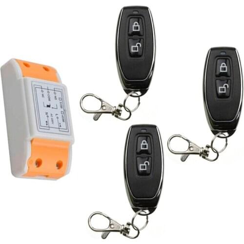 2016 new 220 v 1 ch wireless remote control switch 1 piece receiver +3 piece transmitter streamlined remote control