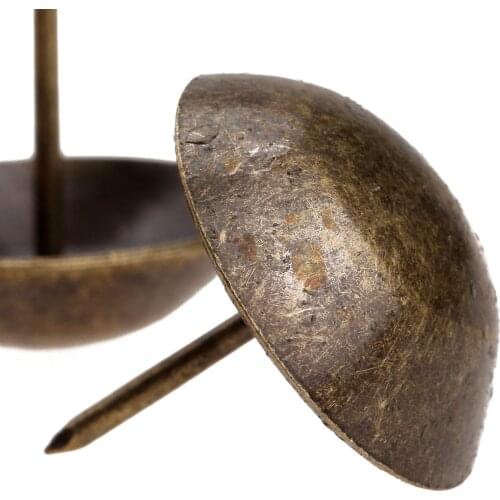 30MM Antique Brass Upholstery Nail Decorative Upholstery Tacks Stud Jewelry Wooden Box Furniture Decorative Pushpin Doornail