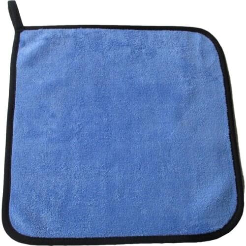 30x30/40/60CM Car Wash Microfiber Towel Car Cleaning Drying Cloth Hemming Car Care Cloth Detailing Car Wash Blue Towel