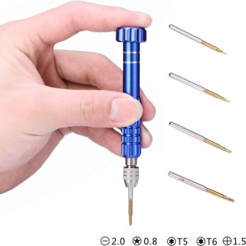 5 in 1 Precision Screwdriver Torx Destornillador Tournevis 0.8 Pentalobe Screw Driver For IPhone 4 5 6 6plus Repair Tools