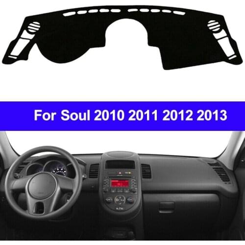 Black Car Accessories Dash Mat Dashboard Cover Dashmat LHD Only for Kia Soul AM 2010-2013