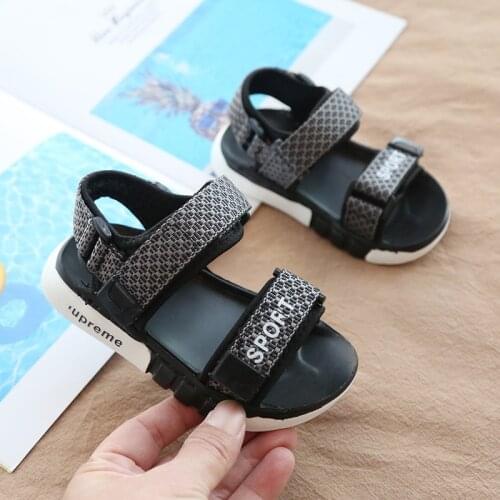 Childrens sandals boys and girls 2020 summer new solid color beach shoes non-slip casual shoes