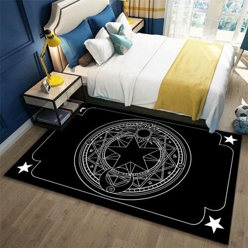 Nordic Doorway Entrance Mat Dining Table Bedroom Decor Bedside Rug Sun God Totem Black Corridor Area Rugs Living Room Carpet