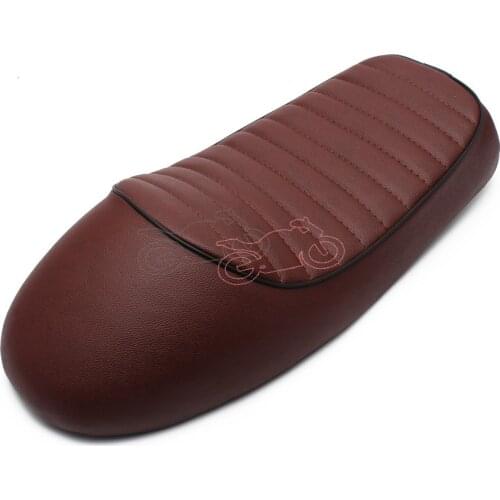 Brown Vintage Seat Cafe Racer Motorcycle Hump Saddle Flat Pan Retro Seat for Honda GN CG CB200 CB350 CB400SS CB500 CB750
