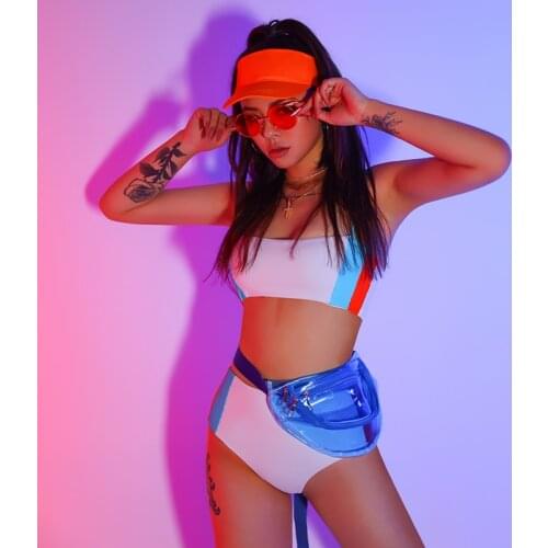 Jazz Dance Costume Bar Nightclub Dj Ds Gogo Sport Style Pole Dancing Performance Wear Suit Leading Dancer Rave Clothes YS1204