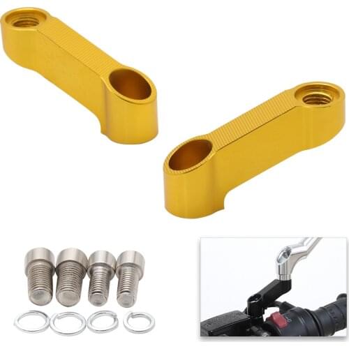 M8 M10 Motorcycle Extension Mount Bracket Support Holder Adapter Rearview Mirrors Universal Motorbike Cafe Racer Old School