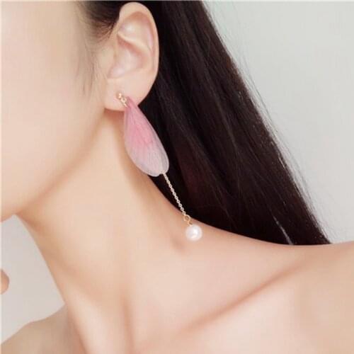 Fashion Cute Butterfly Insect Dangle Earrings For Women Girls Small Pearl Elegant Earring 2018 Tassel Jewelry Girlfriend Gifts