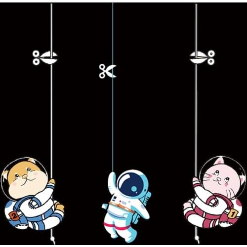 Cartoon cute space astronaut patch iron on transfers for clothing patches stickers on Print transfer vinyl t shirt washable diy