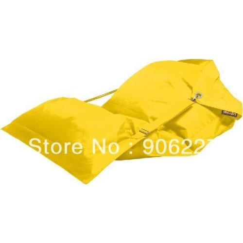 The original !! outdoor buggle up yellow bean bag cushion , strong buckle beanbag chair - free shipping