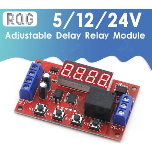 DC 5V 12V 24V 10A Adjustable Time Delay Relay Module LED Digital Timming Relay Timer Delay Trigger Switch Timer Control Switch