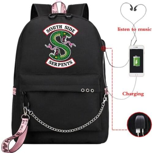 Mochila RIVERDALE South Side Backpack Usb Charge Laptop Backpack School Bags for Teenage Girls Women Backpacks Travel Mochila