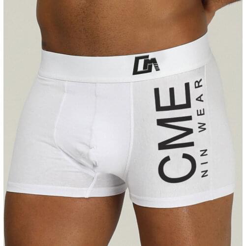 Black White 2 Color Cotton Men Underwear Boxer Shorts Print Breathable Soft Male Panties Boxershorts M/L/XL/XXL Underpants 2021