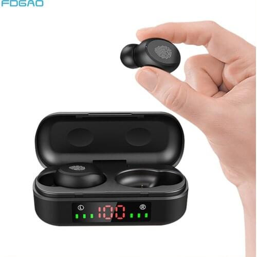 TWS Bluetooth 5.0 Earphones Wireless Headphone Stereo Sports Waterproof Earbuds Headsets for iPhone Huawei Samsung Xiaomi Redmi