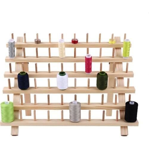 Storage Box Sewing Thread Spool Wooden Organizer Yarn Holder Stand Knitting Wood Home Multiple Size Embroidery FirmFolding Frame