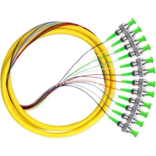 10pcs/lot 12 Strand 9/125 FC/APC Fiber Optic Pigtail SM Single Mode FTTH Pigtail Cable FC APC Pigtail FC Connector fibra optica
