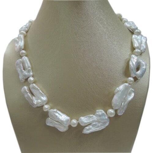 100% NATURE FRESHWATER PEARL NECKLACE,TOP FASHION BAROQUE PEARL NECKLACE
