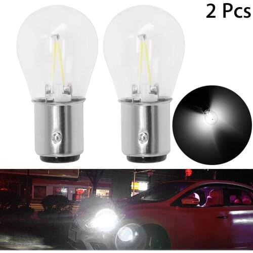 2pcs Car Turn Signal Lights 1157 BAY15D 12V LED Bulb Reverse Signal Turn Light Brake Lamp White Accessori Auto
