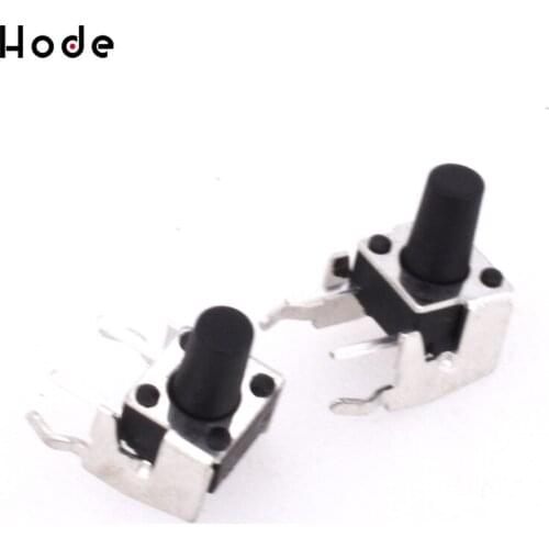 20pcs 6*6*9mm PCB Momentary Tactile Tact Push Button Switch Right Angle 6x6x9mm With stent