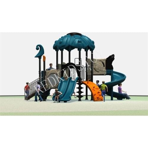 2019 CE Approved Playground For Children With Slides and Rock Climbing 2018JZCS-D002