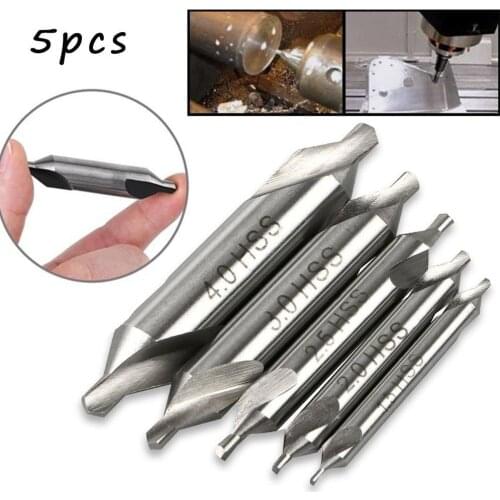 5pcs A-type Double Ended Hss Center Compound Center Drill Fixed Steel Home Point Decor High Set Speed Drill