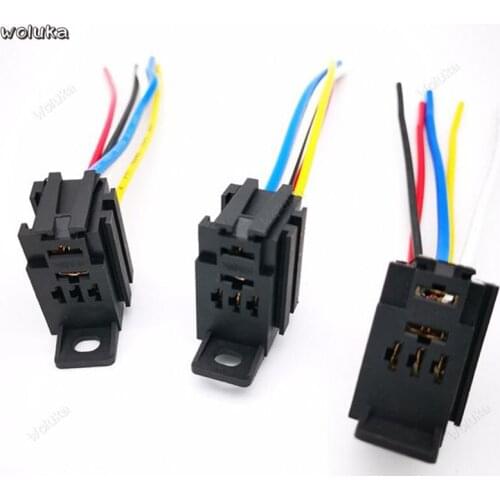 Car pure copper EFI relay socket plug 4 plug 5 plug small flat relay EFI plug CD50 Q04