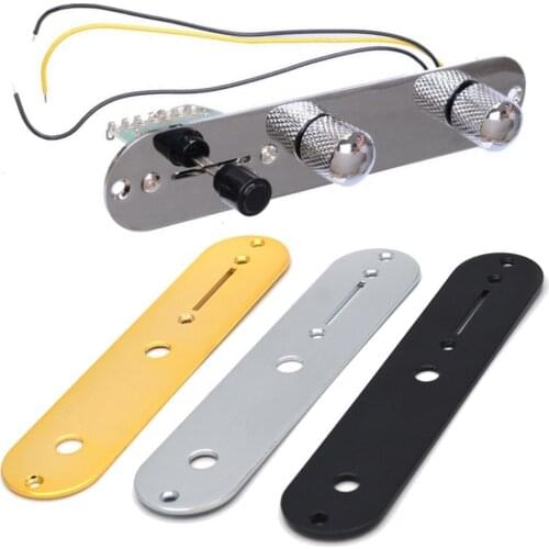 Electric Guitar Control Plate For Fender Most Telecaster Style Chrome Black Gold Quality Plated Holes Accommodate CTS Pots
